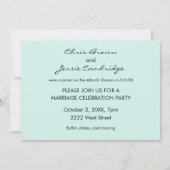 クルーズ結婚したウェディングパーティー招待状で 招待状 (裏面)