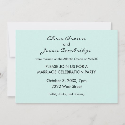 クルーズ結婚したウェディングパーティー招待状で 招待状 (裏面)