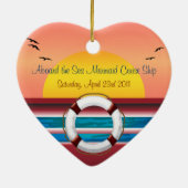 クルーズ結婚のパーソナライズされた好意 セラミックオーナメント (裏面)