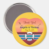 クルーズ結婚のパーソナライズされた好意 マグネット (正面/裏面)