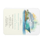 クルーズ結婚ウォーターの色 マグネット (横)