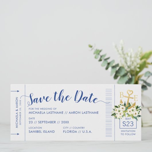 クルーズ航海の結婚搭乗券の受け救付け日 案内状 (スタンド正面)