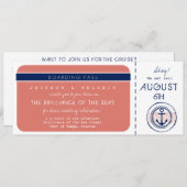 クルーズ船いかり搭乗パスウェディング招待 招待状 (正面/裏面)