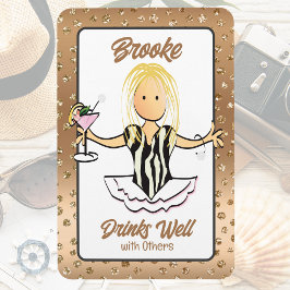 クルーズ船おもしろいのドアの女の子の旅行マグネット マグネット