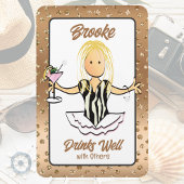 クルーズ船おもしろいのドアの女の子の旅行マグネット マグネット