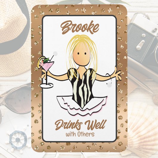 クルーズ船おもしろいのドアの女の子の旅行マグネット マグネット