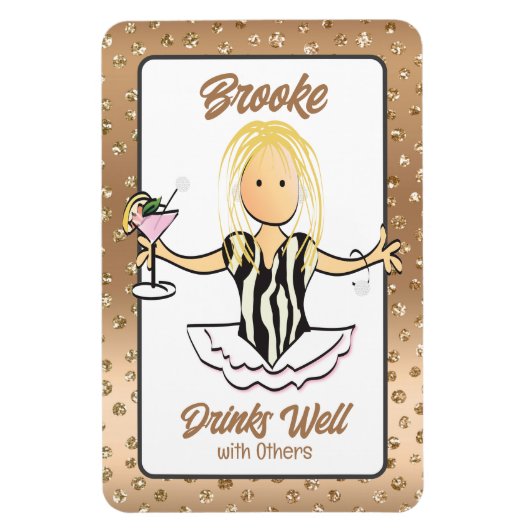 クルーズ船おもしろいのドアの女の子の旅行マグネット マグネット (縦)