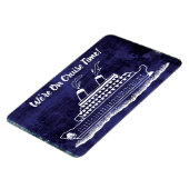 クルーズ船おもしろい客室ステートルームドアマーカーブルー マグネット (左側)