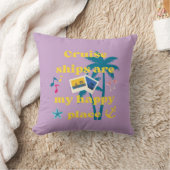 クルーズ船が私の幸せな場所だ クッション (ブランケット)