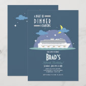 クルーズ船での夜間クルーズのご招待 招待状 (正面/裏面)