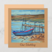 クルーズ船での結婚式 招待状 (正面/裏面)