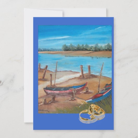 クルーズ船での結婚式 招待状 (正面)