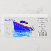 クルーズ船での結婚式 目的地 結婚式招待状 招待状 (正面)