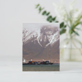 クルーズ船のまわりに雪山アメリカ ポストカード (スタンド正面)