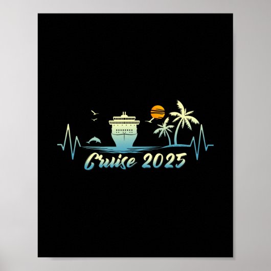 クルーズ船のウェア クルーズ旅行 2025 クルーズ船  ポスター (正面)