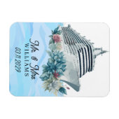 クルーズ船のオーダーメイドウェディングギフト記念品 マグネット (横)