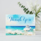 クルーズ船のスタッフに感謝を伝えるカード サンキューカード (スタンド正面)
