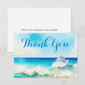 クルーズ船のスタッフに感謝を伝えるカード サンキューカード (正面/裏面)