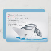 クルーズ船のディナー・クルーズ招待状 招待状 (正面/裏面)