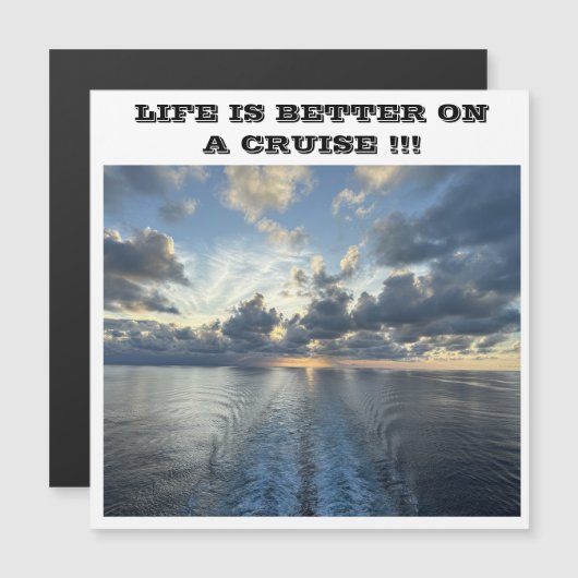 クルーズ船のドアの磁石の方が寿命が良い マグネット招待状 (正面/裏面)