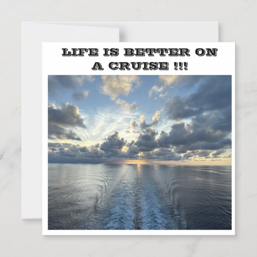 クルーズ船のドアの磁石の方が寿命が良い マグネット招待状 (正面)