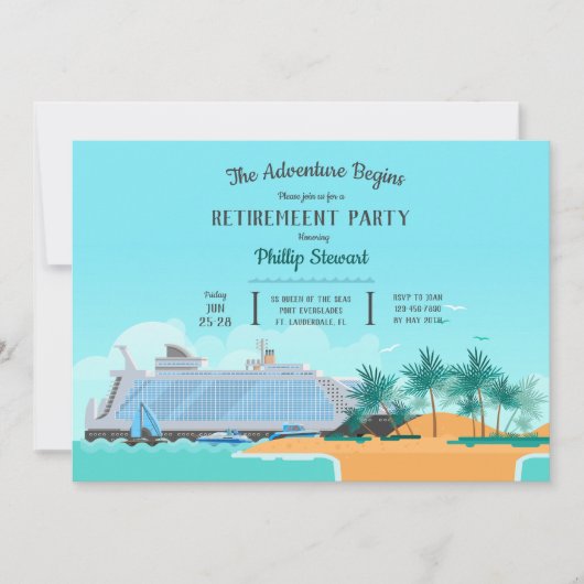 クルーズ船の冒険 招待状 (正面)