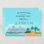 クルーズ船の冒険 招待状 (正面/裏面)