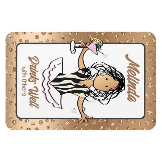 クルーズ船の女の子の休暇のドアのために マグネット (横)