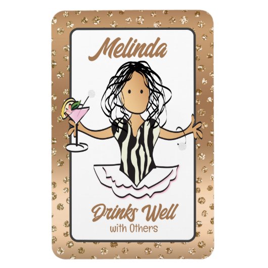 クルーズ船の女の子の休暇のドアのために マグネット (縦)