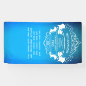 クルーズ船の旅行先デコールドアの看板 横断幕 (横)