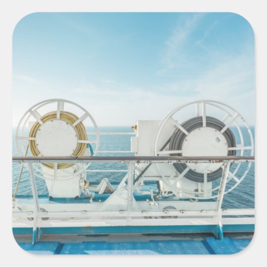 クルーズ船の欄干 スクエアシール (正面)