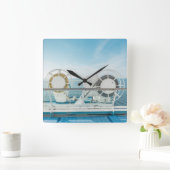 クルーズ船の欄干 スクエア壁時計 (ホーム)