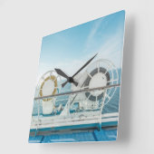 クルーズ船の欄干 スクエア壁時計 (傾斜)