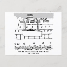 クルーズ船はがきに停泊 ポストカード