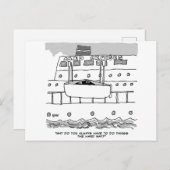 クルーズ船はがきに停泊 ポストカード (正面/裏面)