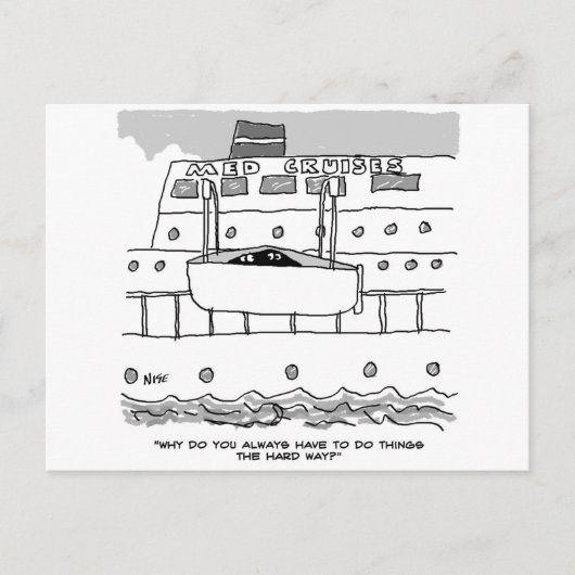 クルーズ船はがきに停泊 ポストカード (正面)