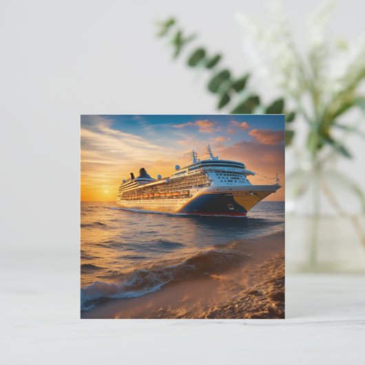 クルーズ船は豪華なエンベロープライナーを提供 サンキューカード (スタンド正面)