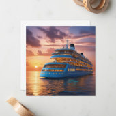 クルーズ船は豪華なエンベロープライナーを提供 ノートカード (正面/裏面インサイチュ)