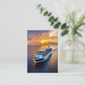 クルーズ船は豪華なエンベロープライナーを提供 名刺 (スタンド正面)