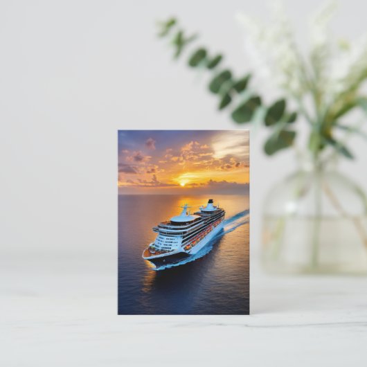 クルーズ船は豪華なエンベロープライナーを提供 名刺 (スタンド正面)