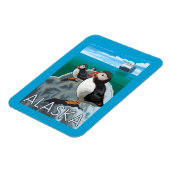 クルーズ船を見ているパフィン マグネット (左側)