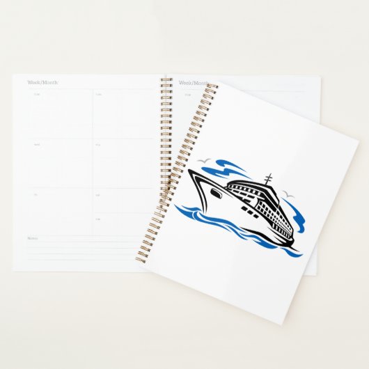 クルーズ船オン海波航海の旅行 プランナー手帳 (ディスプレー)