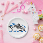 クルーズ船オン海波航海の旅行 ペーパープレート (パーティー)