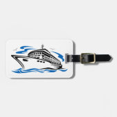 クルーズ船オン海波航海の旅行 ラゲッジタグ (正面横)