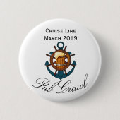 クルーズ船カスタマイズパブクロールアクティビティ 缶バッジ (正面)