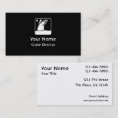 クルーズ船カスタムの名刺白黒 名刺 (正面/裏面)