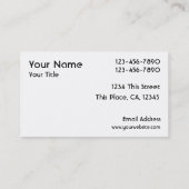 クルーズ船カスタムの名刺白黒 名刺 (裏面)