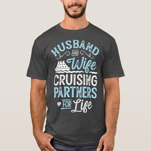 クルーズ船ギフト夫と妻クルージング Tシャツ (正面)