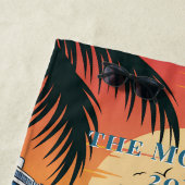 クルーズ船クルージング一緒カスタムチビ(小さくかわいく書いた感じ)カップル ビーチタオル (インサイチュ)