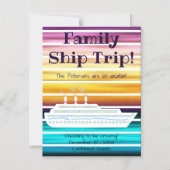 クルーズ船サンセットドアマグネット マグネット招待状 (正面)